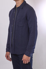 RELWEN M402302 DIAMOND QUILTED KNIT SHIRT