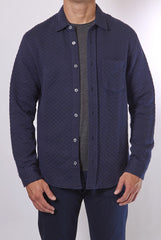 RELWEN M402302 DIAMOND QUILTED KNIT SHIRT