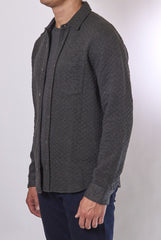 RELWEN M402302 DIAMOND QUILTED KNIT SHIRT