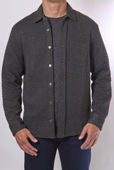 RELWEN M402302 DIAMOND QUILTED KNIT SHIRT