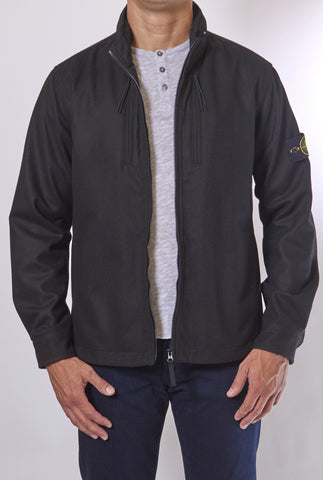 STONE ISLAND WATERPROOF WOOL WIND BREAKER 631511314