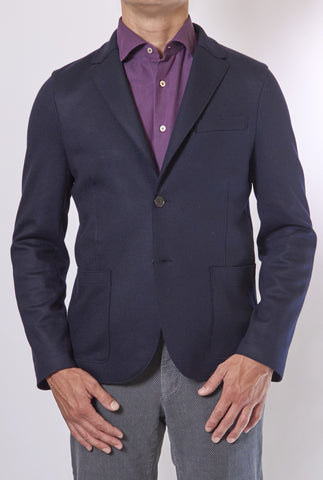 HARRIS WHARF WOOL INTERLOCK BLAZER