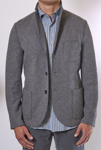 HARRIS WHARF DONEGAL KNIT BLAZER