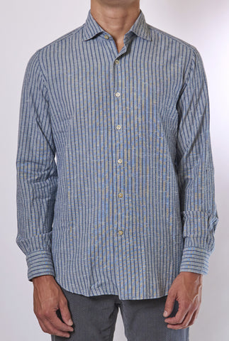 GIANNETTO PORTOFINO TEXTURED STRIPE SHIRT