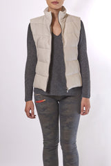 JUNE LEATHER DOWN VEST