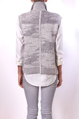 THEONNE MARLED WOOL BLEND ASYMETRICAL VEST