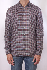 BEVILAQUA WINTER LINEN PLAID SHIRT