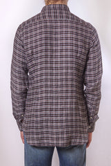 BEVILAQUA WINTER LINEN PLAID SHIRT