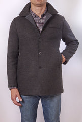 HARRIS WHARF HERRINGBONE COAT