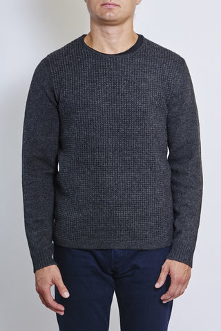 JOHN VARVATOS WAFFLE KNIT SWEATER