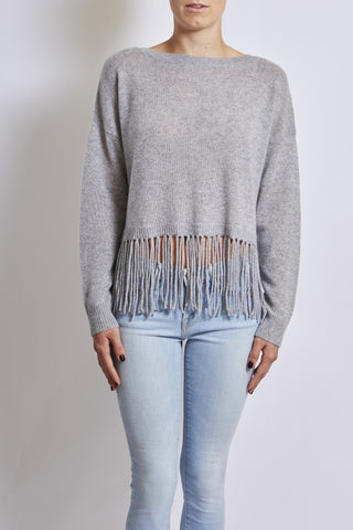 THE PERFEXT GREENPOINT CASHMERE FRINGE SWEATER