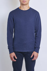 RELWEN WAFFLE KNIT CREW SWEATSHIRT