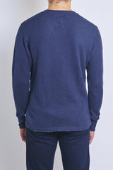 RELWEN WAFFLE KNIT CREW SWEATSHIRT