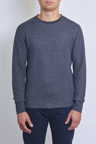 RELWEN WAFFLE KNIT CREW SWEATSHIRT