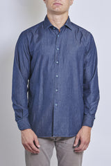 XACUS CHAMBRAY SHIRT WITH BLUE BUTTONS