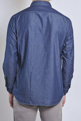 XACUS CHAMBRAY SHIRT WITH BLUE BUTTONS