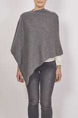 RIVIERA TWEEDED CASHMERE ASYMETRICAL PONCHO