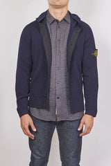 STONE ISLAND HOODED CARDIGAN SWEATER