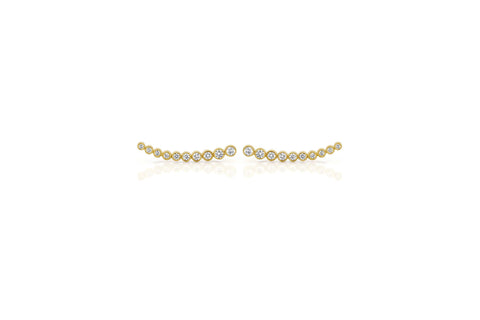 EF COLLECTION YELLOW GOLD AND DIAMOND EAR CUFF
