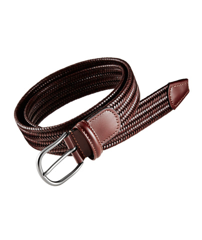 ANDERON'S BROWN LEATHER WOVEN BELT