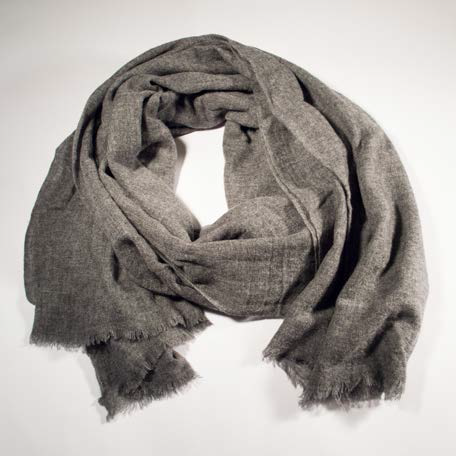 JITNI SOLID FINE GAUGE CASHMERE SCARF