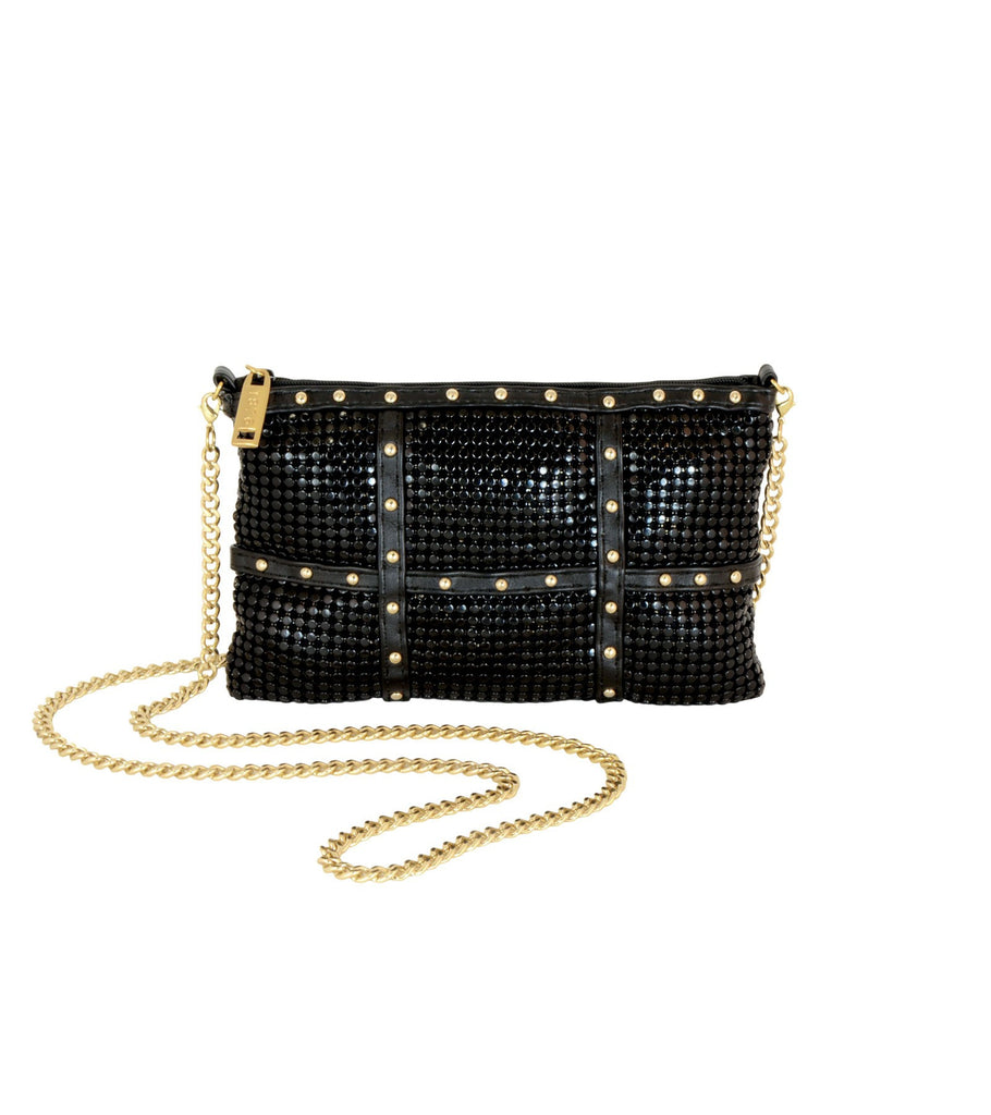 WHITING AND DAVIS STUDDED CLUTCH